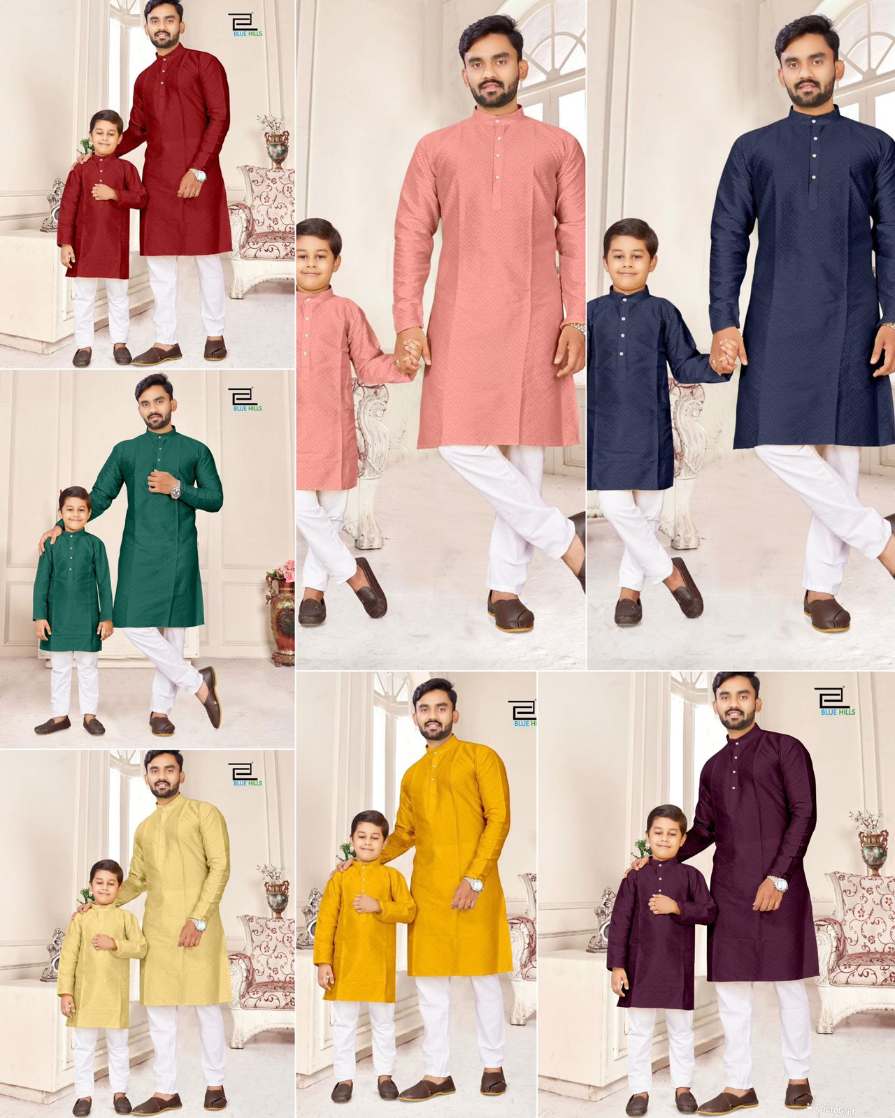 Blue Hills Kurta 3 Mens And Kids Kurta Pajama Catalog
